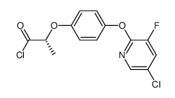 (R)(+)-2-[4-(5-chloro-3-fluoropyridin-2-yloxy)-phenoxy]-propionic acid chloride结构式