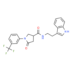 N-[2-(1H-indol-3-yl)ethyl]-5-oxo-1-[3-(trifluoromethyl)phenyl]pyrrolidine-3-carboxamide picture