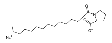 sodium,(2S)-1-tetradecanoylpyrrolidine-2-carboxylate Structure