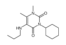 3-cyclohexyl-1,6-dimethyl-5-propylamino-pyrimidine-2,4-dione Structure