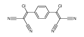 3-Chloro-3-[4-(1-chloro-2,2-dicyano-vinyl)-phenyl]-2-cyano-acrylonitrile Structure