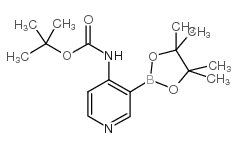 Boc-4-氨基吡啶-3-硼酸频那醇酯结构式