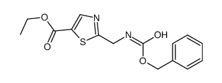 ethyl 2-(phenylmethoxycarbonylaminomethyl)-1,3-thiazole-5-carboxylate结构式