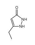5-ethyl-1,2-dihydro-pyrazol-3-one结构式