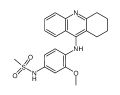 N-<4-<(1,2,3,4-tetrahydro-9-acridinyl)amino>-3-methoxyphenyl>methanesulfonamide结构式