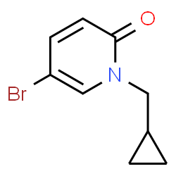 5-溴-1-(环丙基甲基)吡啶-2(1H)-酮结构式