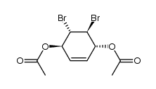 (+/-)-(1S,2R,3R,4S)-1,4-diacetoxy-2,3-dibromocyclohex-5-ene结构式