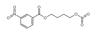 3-nitrobenzoic acid 4-nitryloxybutyl ester Structure