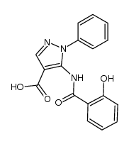 N-(1-phenyl-4-carboxypyrazol-5-yl)-2-hydroxybenzamide Structure