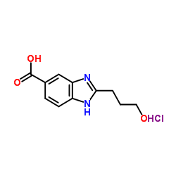 2-(3-HYDROXY-PROPYL)-1 H-BENZOIMIDAZOLE-5-CARBOXYLIC ACID HYDROCHLORIDE Structure