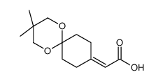 (3,3-Dimethyl-1,5-dioxaspiro[5.5]undec-9-ylidene)acetic acid Structure