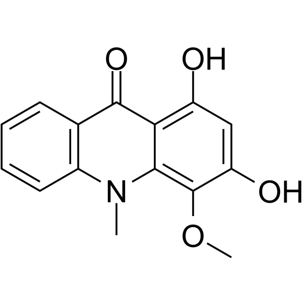 1,3-二羟基-4-甲氧基-10-甲基吖啶-9(10H)-酮图片