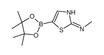 N-methyl-5-(4,4,5,5-tetramethyl-1,3,2-dioxaborolan-2-yl)-1,3-thiazol-2-amine Structure