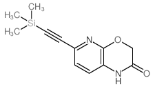 6-(((三甲基甲硅烷基)乙炔基)-1H-吡啶基[2,3-b] [1,4] 恶嗪-2(3H)-酮结构式