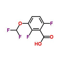 2,6-二氟-3-(二氟甲氧基)苯甲酸结构式