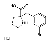 (S)-2-(3-BROMOBENZYL)PYRROLIDINE-2-CARBOXYLIC ACID HYDROCHLORIDE Structure