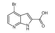 4-溴-1H-吡咯并[2,3-b]吡啶-2-羧酸结构式