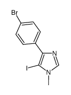 4-(4-bromophenyl)-5-iodo-1-methyl-1H-imidazole结构式