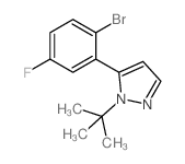 5-(2-溴-5-氟苯基)-1-(叔丁基)-1H-吡唑结构式