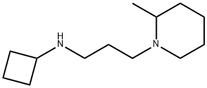 N-(3-(2-甲基哌啶-1-基)丙基)环丁胺结构式