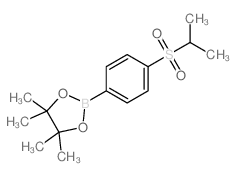 2-(4-(异丙基磺酰基)苯基)-4,4,5,5-四甲基-1,3,2-二氧杂硼杂环戊烷结构式