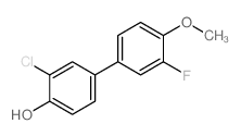 2-氯-4-(3-氟-4-甲氧基苯基)苯酚结构式