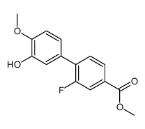 methyl 3-fluoro-4-(3-hydroxy-4-methoxyphenyl)benzoate结构式
