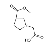 (S)-2-(3-(Methoxycarbonyl)pyrrolidin-1-yl)acetic acid结构式