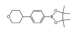 4-(4-四氢吡喃基)苯硼酸频哪醇酯结构式