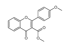 3-(methoxycarbonyl)-2-(4-methoxyphenyl)-4H-benzopyran-4-one结构式