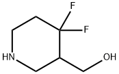 (4,4-Difluoropiperidin-3-yl)methanol Structure