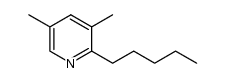 2-pentyl-3,5-dimethylpyridine Structure