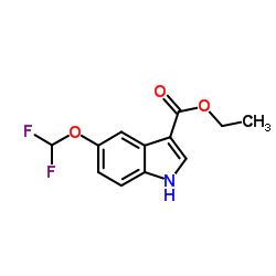 Ethyl 5-(difluoromethoxy)-1H-indole-3-carboxylate Structure