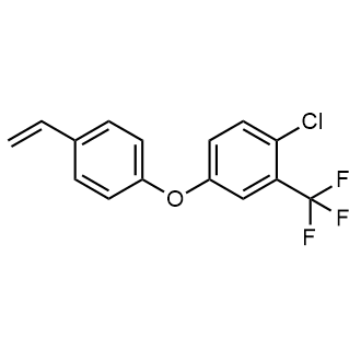1-氯-2-(三氟甲基)-4-(4-乙烯基苯氧基)苯结构式
