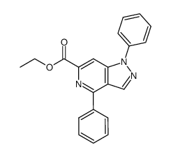 1,4-Diphenyl-1H-pyrazolo[4,3-c]pyridine-6-carboxylic acid ethyl ester结构式