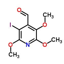 3-Iodo-2,5,6-trimethoxyisonicotinaldehyde结构式