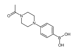 4-(4-乙酰基-1-哌嗪基)苯硼酸结构式
