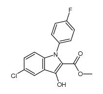 methyl 5-chloro-1-(4-fluorophenyl)-3-hydroxy-1H-indol-2-carboxylate结构式