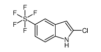 2-Chloro-5-(pentafluoro-λ6-sulfanyl)-1H-indole Structure