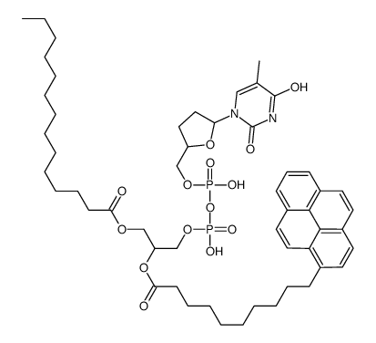 3'-deoxythymidine diphosphate 1-myristoyl-2-(10-pyren-1-yl-decanoyl)glycerol Structure