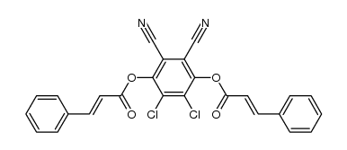 (2E,2'E)-2,3-dichloro-5,6-dicyano-1,4-phenylene bis(3-phenylacrylate)结构式