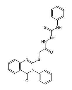 1-(2-(4-oxo-3-phenyl-3,4-dihydroquinazolin-2-ylthio)acetyl)-4-phenylthiosemicarbazide结构式