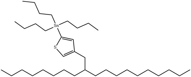 三丁基(4-(2-辛基十二烷基)噻吩-2-基)锡结构式