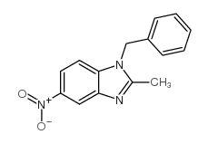 1-苄基-2-甲基-5-硝基-1H-1,3-苯并咪唑结构式
