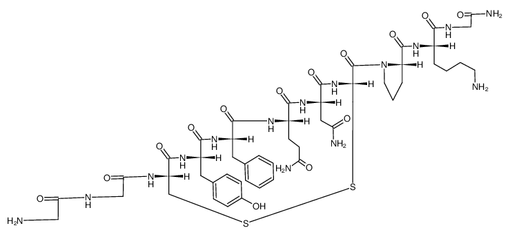 vasopressin, N-(N-Gly-Gly)-8-Lys-结构式