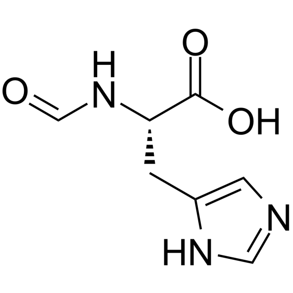 N-甲酰基-L-组氨酸结构式