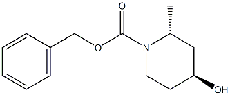 (2R,4S)-rel-4-羟基-2-甲基哌啶-1-羧酸叔丁酯结构式