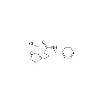 N-Benzyl-1-(2-(chloromethyl)-1,3-dioxolan-2-yl)cyclopropane-1-carboxamide Structure