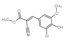 3-(3-溴-4-羟基-5-甲氧基苯基)-2-氰基丙烯酸甲酯结构式