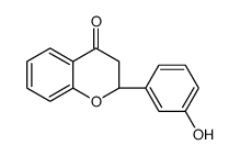 (2R)-2-(3-hydroxyphenyl)-2,3-dihydrochromen-4-one Structure
